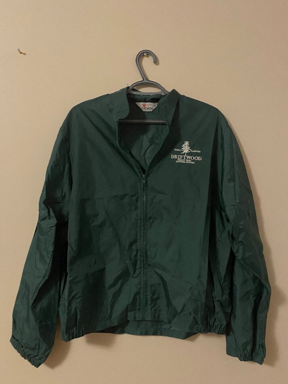 green windbreaker